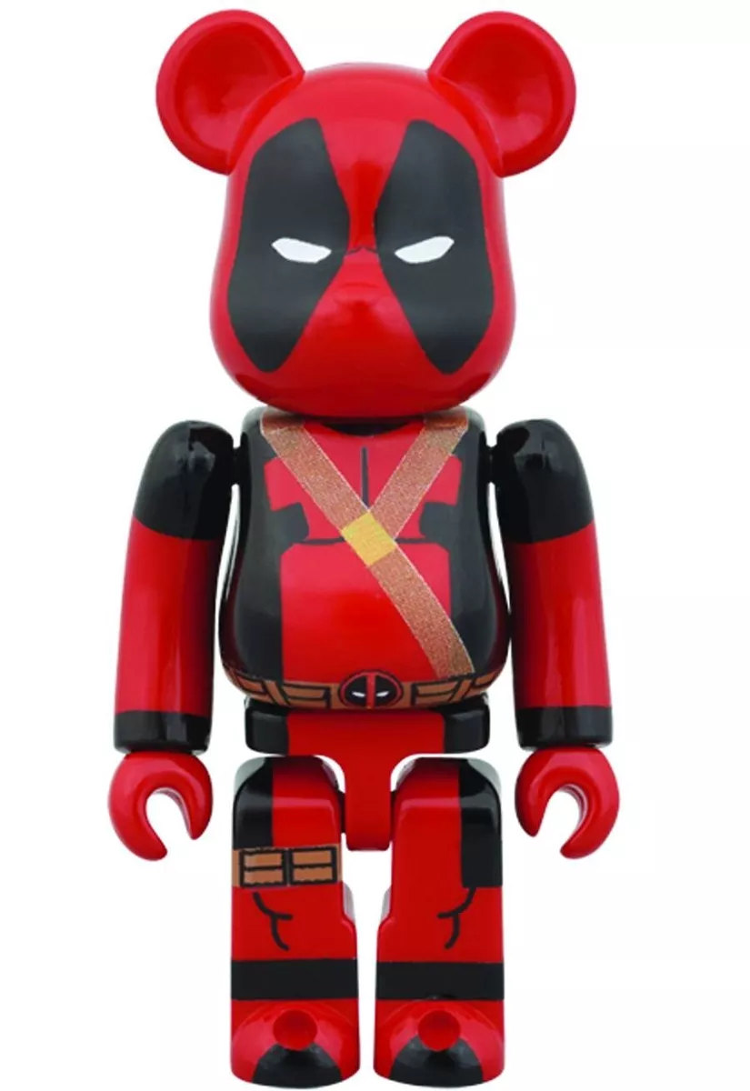 MEDICOM TOYS BEARBRICK MARVEL DEADPOOL X-FORCE 100% FIGURE NEW