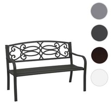 Panca da Giardino HWC-F44, Panca Panca da Parcheggio, 2 Posti Acciaio Verniciato a Polvere