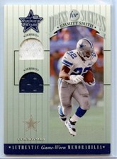 EMMITT SMITH 2001 LEAF ROOKIE & STARS DRESS FOR SUCCESS DUAL PATCH 💎COWBOYS