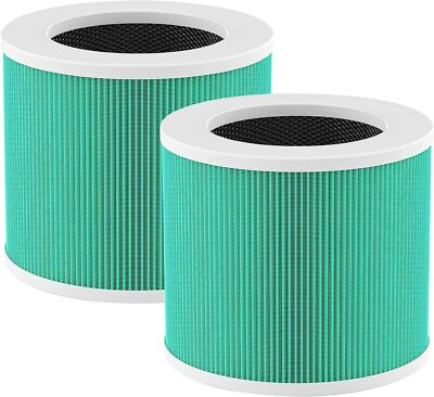 2 Pack HY1800 True H13 HEPA Replacement Filter for MORENTO/Loytio Air Filters