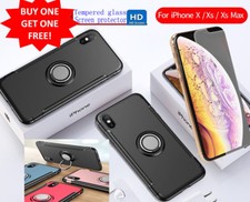 Free temper screen protector Case for iPhoneX XS MAX XR iPhone6,7,8 plus Cover