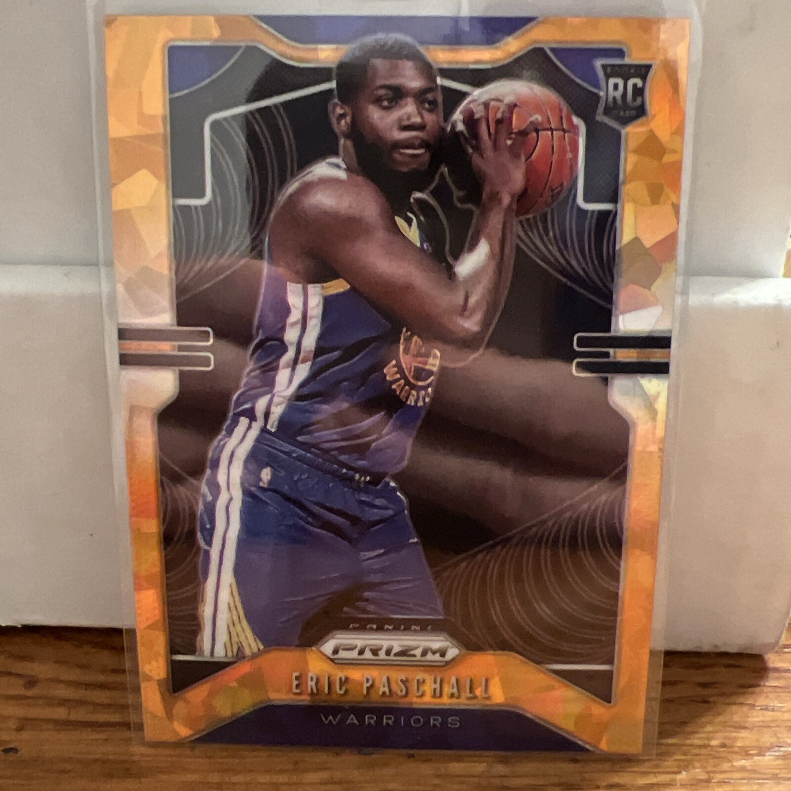 Eric Paschall  2019 Prizm NBA  Orange Cracked Ice Rookie RC  Warriors