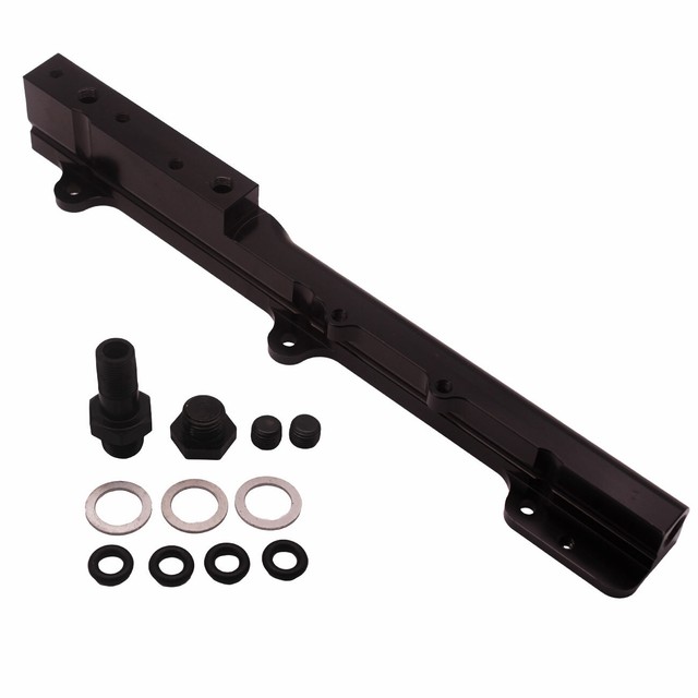 BLACK High Fuel Rail Fit Honda Acura B16 B18 LS GSR