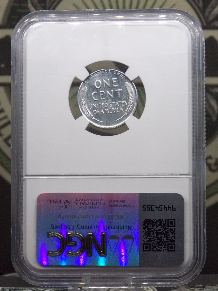1943 "S" Lincoln Wheat STEEL Cent 1c NGC MS65 PL #001 *PROOF LIKE* ECC&C, Inc. - Image 4 of 4