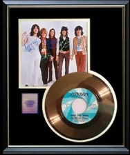 THE ROLLING STONES HONKY TONK WOMEN GOLD RECORD PRINTED SIGNED AUTOGRAPHS RARE!