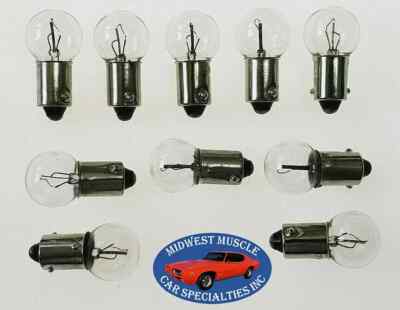 Light Bulb 257 Flashing Clear Lamp Single Contact Base Fits Ford 10pcs A27