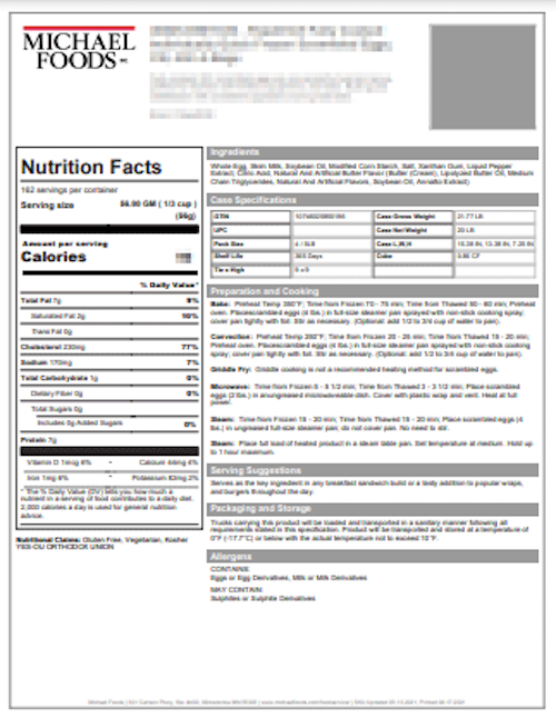 Bulk 10 Lb Powdered Egg Whites no added ingredients packaged in