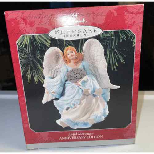 NUOVO DI ZECCA! 1998 Hallmark Ornament Joyful Messenger Angel Anniversary Edition - SS - Foto 1 di 9