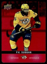 2019-20 Upper Deck Tim Hortons Red Die Cut P.K. Subban Nashville Predators