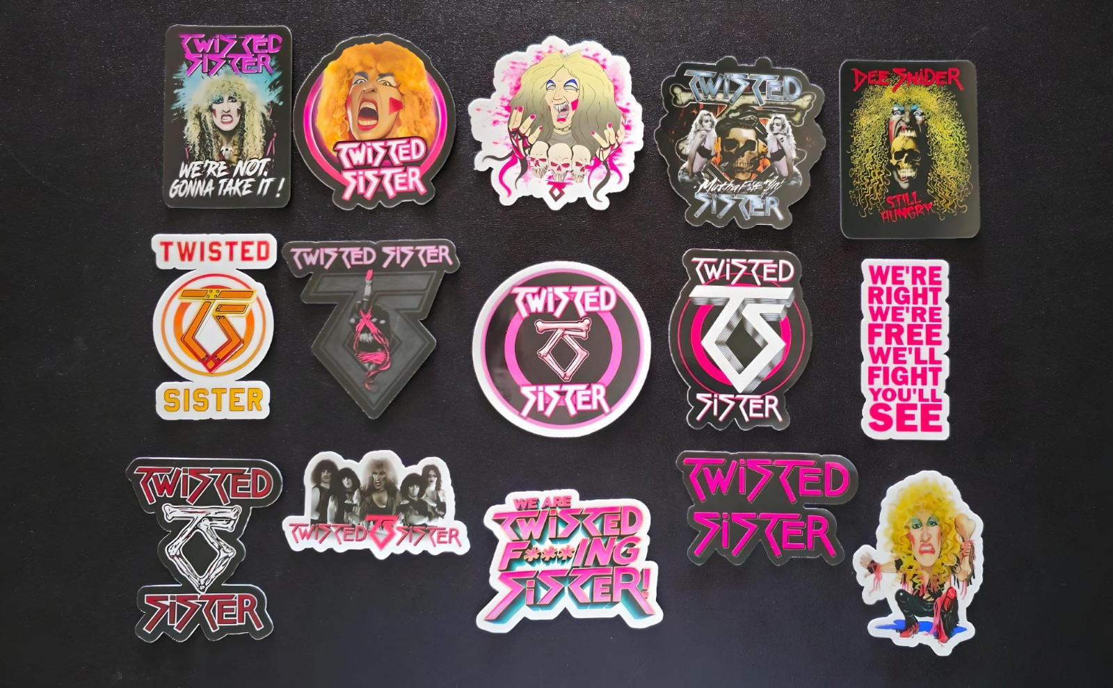 Twisted Sister Band Vinyl Stickers Dee Snider Heavy Metal 80's Rock Hair Music