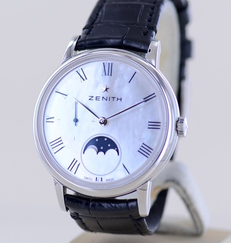 Zenith Uhr Elite Ultra Thin Lady MOP Dial Moon Dresswatch Automatic 36mm new B+P - Bild 4 von 19