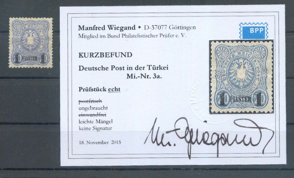 Turkey 3a COLOR * MH BPP FINDING 600EUR (F3028