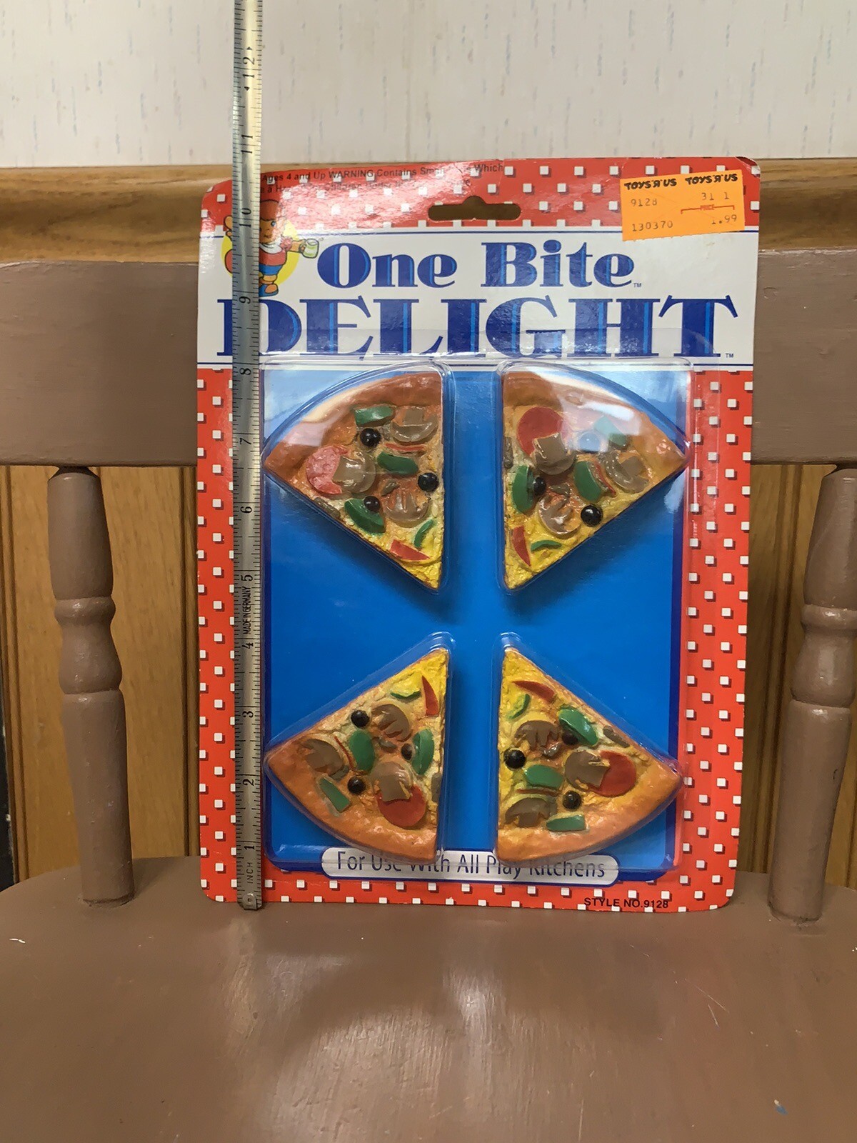 Vintage 1993 MTC PLAY FOOD Realistic Pizza Hut Style SEALED! Toys R Us Sticker!