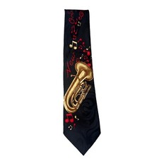 Steven Harris New Orleans Tuba Jazz Men  s Necktie- One Size