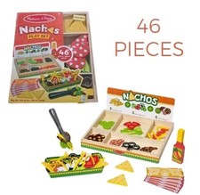 Melissa  Doug Nachos Play Food Set Wooden Toy 46pc Pretend Play Kids 3 NEW