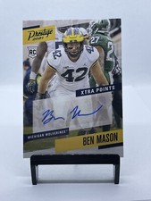 2021 Panini Chronicles Prestige Ben Mason Pink Parallel Auto Rookie Card Ravens