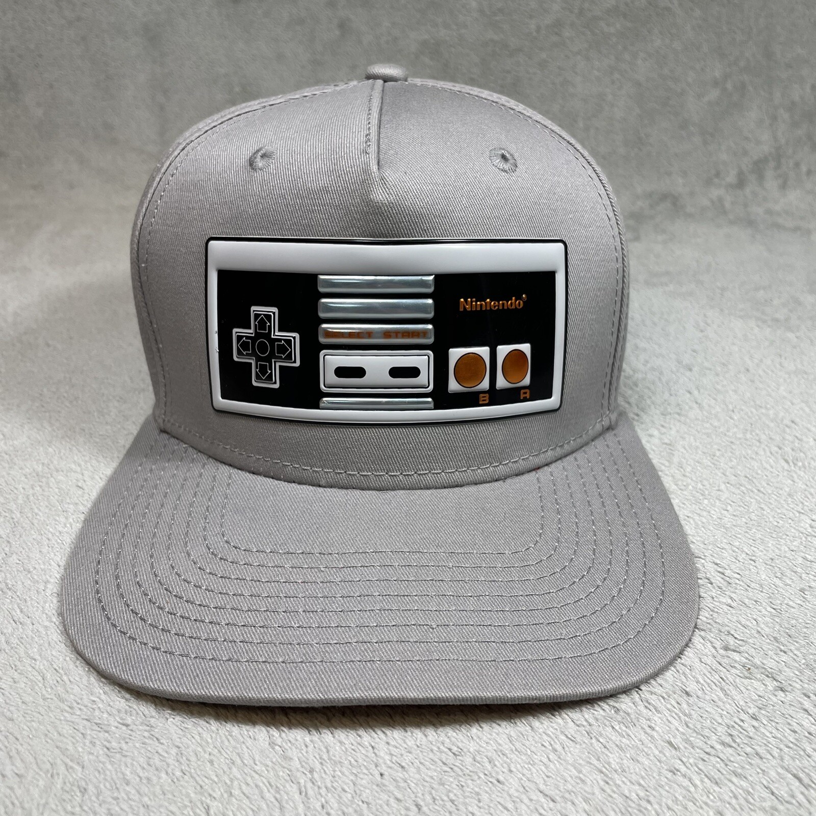 Nintendo NES Controller Gray Red Snapback Hat Cap… - image 1