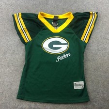 Green Bay Packers Jersey Women Large Green Aaron Rodgers  Short Sleeve