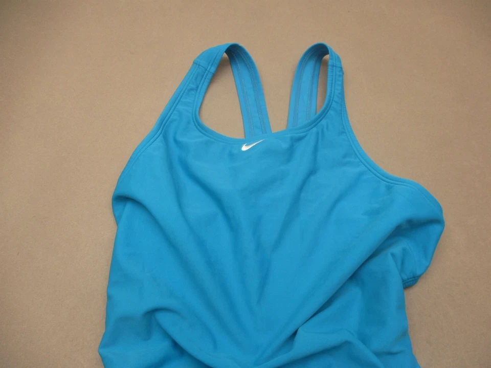 NIKE DRI-FIT Talla 8 Mujer Azul Sin Forro Inalámbrico Una Pieza Deportes Traje de Natación 4A Foto 2 de 4