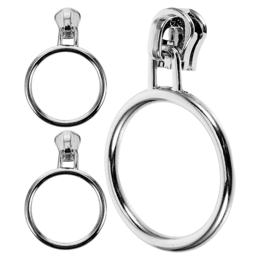 3 Pcs Zipper Heads Repairing Kit Pulls Zippers Carabiner Keychain