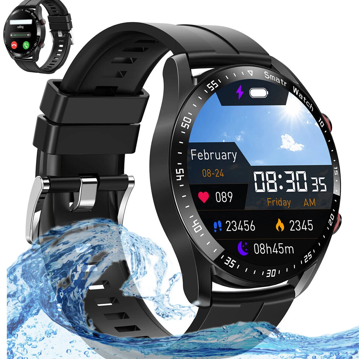 2023 Smart Watch For Men/Women Waterproof Smartwatch Bluetooth iPhone  Samsung