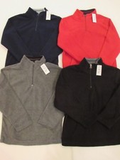 NEW BOYS  CHILDREN  S PLACE L/S SOLID HALF-ZIP FLEECE PULLOVER, PICK SIZE  COLOR