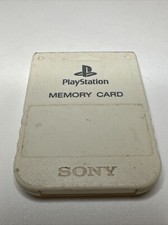 White OEM PlayStation 1 PS1 Sony SCPH-1020 Tested Memory Card Genuine
