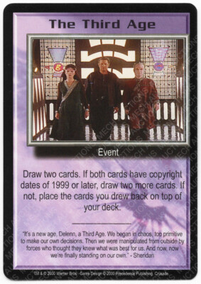 Babylon 5 CCG Crusade Promo Card The Third Age M/NM Mint/Near Mint