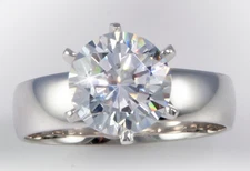 3 ct Extra Brilliant Ring 5 mm Band Top CZ Imitation Moissanite Simulant Sz 11