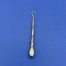 Antique Metal Buttonhook Boot Shoe Glove Fastener Vintage Sewing Tool