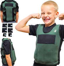 Weighted Vest for Kids - Adjustable Compression Vest with Six Removable Weights