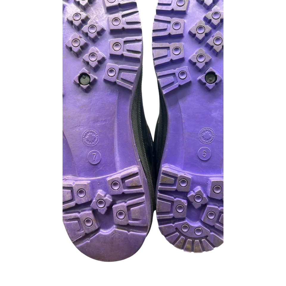 🧊 Arctic Cat ArcticWear зимние снег ботинки черный фиолетовый сделано Канада размер 7 винтажный - Изображение 2 из 4