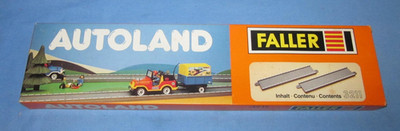 Faller Autoland 3211 ~ 2 Straight Road Track Pieces ~ made in West Germany