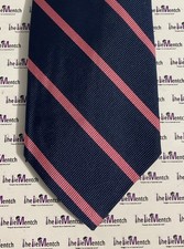 Rare BROOKS BROTHER Silk Navy With Pink Stripes Design Tie BRAND NEW