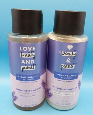NEW! Love Beauty & Planet Argan Oil & Lavender Collagen Shampoo & Conditioner