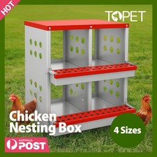 TOPET Chicken Hen Nesting Box Inside Outside Roll Away Lay Egg Hutch