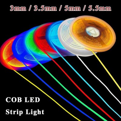 Narrow COB LED Strip Light Flexible Tape Bandlight For Car DIY Toy Room Decor