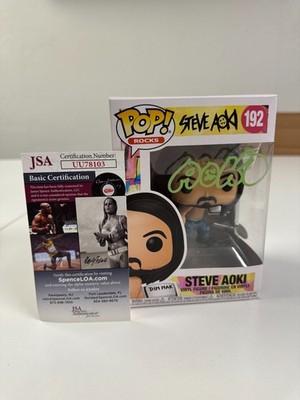 Steve Aoki Autographed Signed Funko POP #192 DJ Dim Mak Green Auto JSA Cert