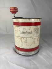 Vintage Androck Flour Sifter Wood Handle Works