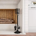 Lavish Home 5-Piece Fireplace Tools Set - Essential Heavy-Duty Accessories fo.