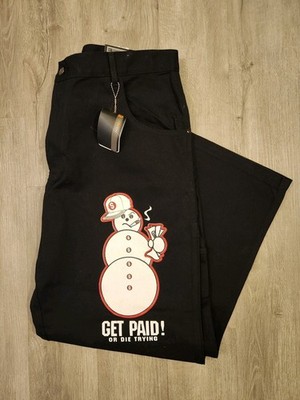 Vintage GodBody Jeans Mens 42x32 Jeezy Snowman Y2K Baggy Loose HipHop Skater New