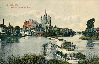 Limburg Lahn Weir with Castle and Cathedral