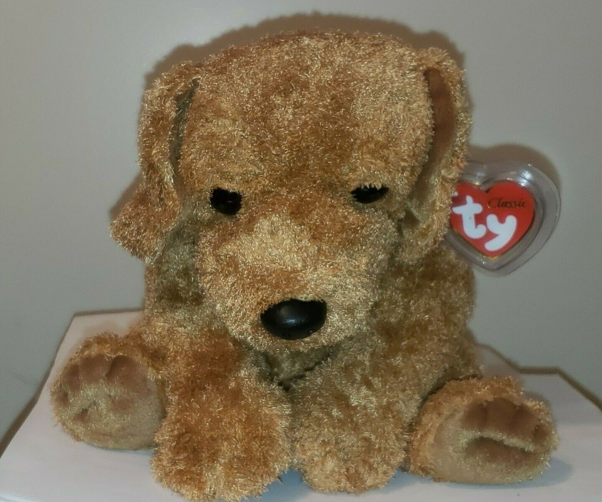TY Large Plush Classic - SCOOTER the Brown Dog 14