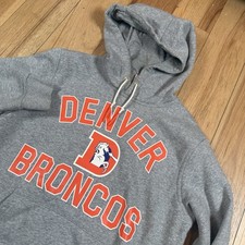 Nike Denver Broncos Hoodie Sweatshirt Mens Medium Grey NFL