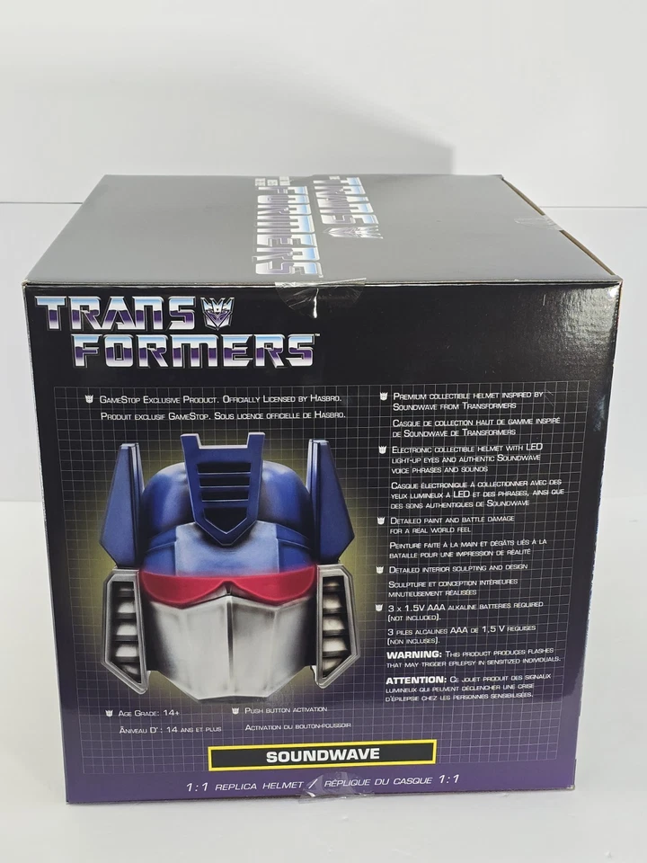 Hasbro Modern Icons Transformers Soundwave Helmet Replica 1:1 GameStop Exclusive - Image 3 of 3