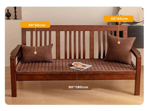 Cojín de sofá de madera Cojín de asiento de sofá Resistente al desgaste y Fundas de asiento duraderas Gris - Imagen 19 de 28
