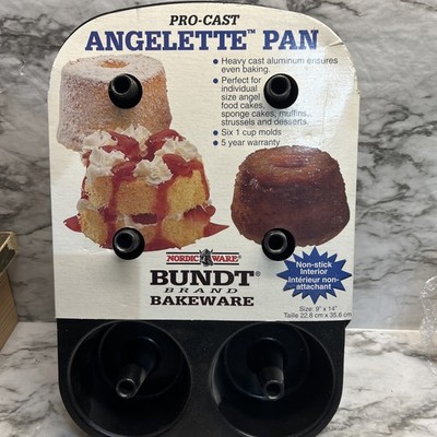 Nordic Ware Classic Bundtlette Baking Pan Mini Bundt Makes 6 Cakes Made in USA