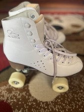 PAPAISON Roller Derby Skates for Women Leather, White Size: US Women  s 8