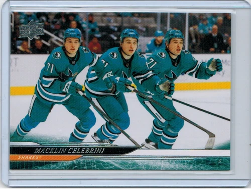 24-25 Upper Deck Extended Series Triple Exposure Achivements Macklin Celebrini