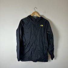 The North Face Windbreaker Boys XL Black Excellent Hooded Mesh Lined Full Zip
